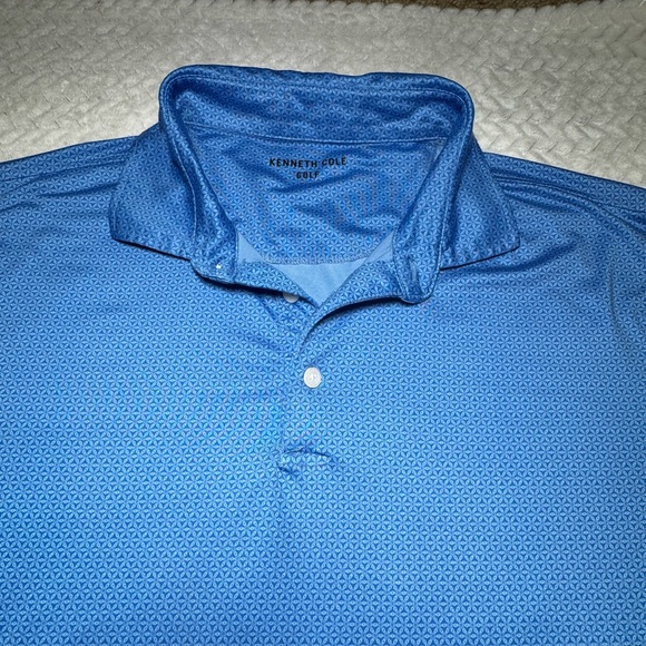 Kenneth Cole Men's Blue Golf Polo 👕 Performance Fabric Size Large - Picture 4 of 11